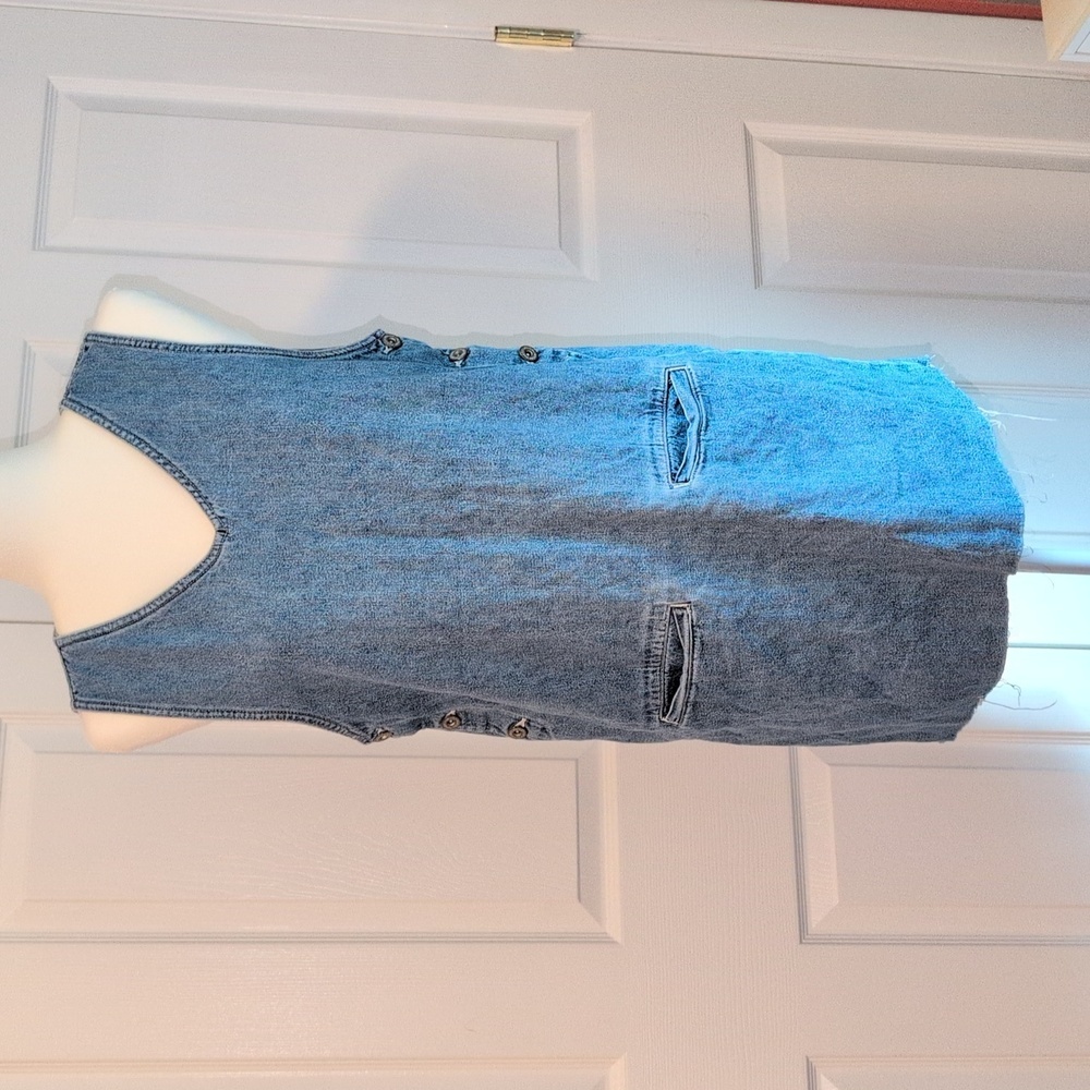 Faded Glory Vintage Blue Denim Tunic Dress with Pockets
